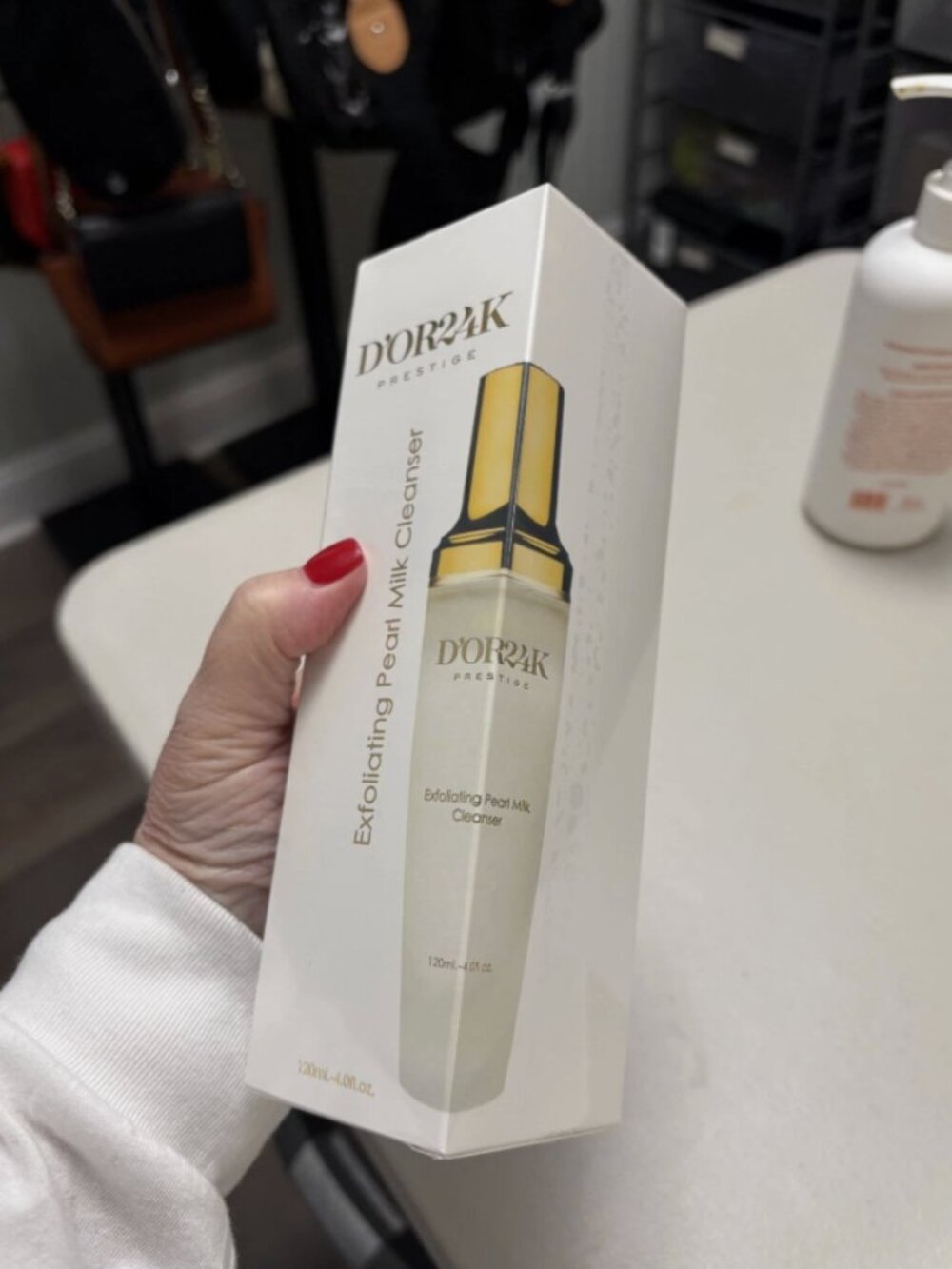 D’or 24K Prestige Exfoliating Pearl Milk Cleanser (Full Size 4.0 oz/120 mL) NIB!